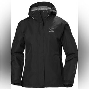 HH Helly Hansen Uline Seven J Rain Jacket Womens large L Black NWT